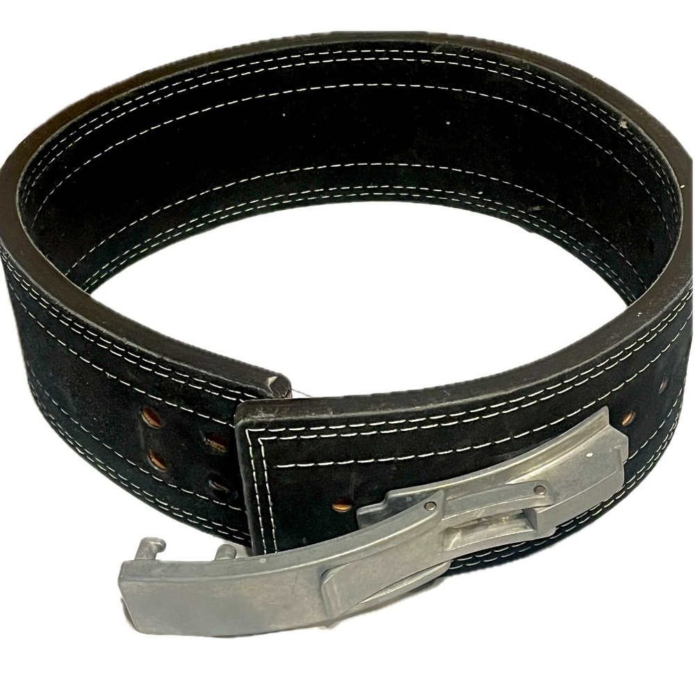 INZER black  & grey leather powerlifting lever belt 13MM #gymessentials #gym